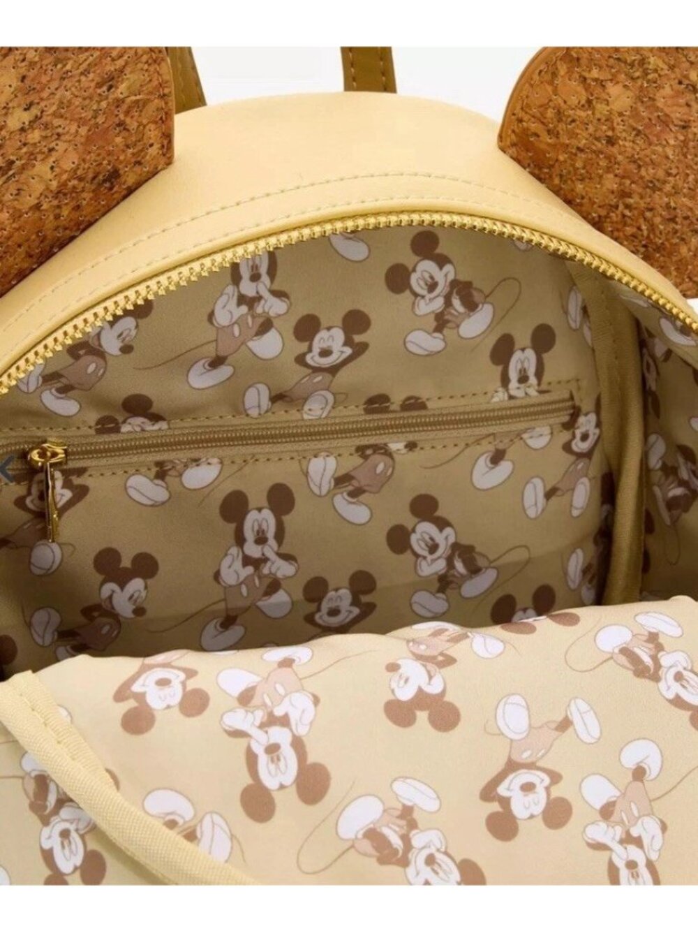 Loungefly Mickey Mouse Corkboard Pin Display Ears Mini Backpack with Pin NWT - Picture 5 of 7